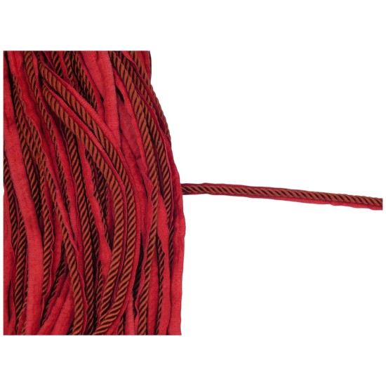 Κορδόνια ρεγιόν με πατούρα κόκκινο 6mm ()
