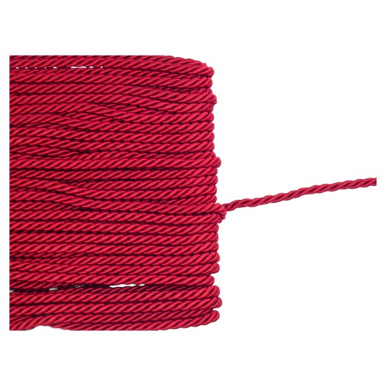 Κορδόνια ρεγιόν μπορντό 4mm ()
