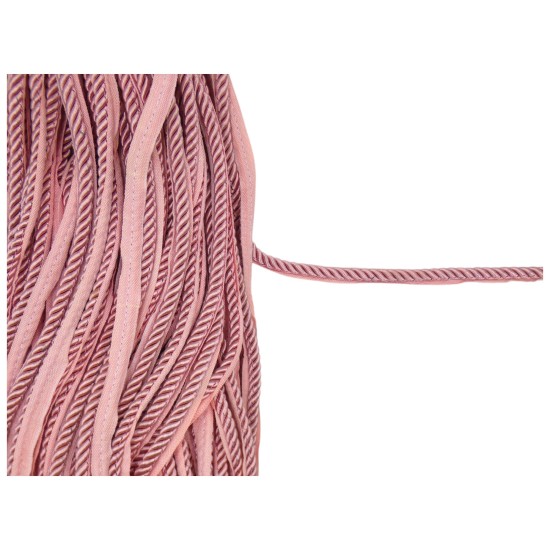 Κορδόνια ρεγιόν με πατούρα ροζ 6mm ()