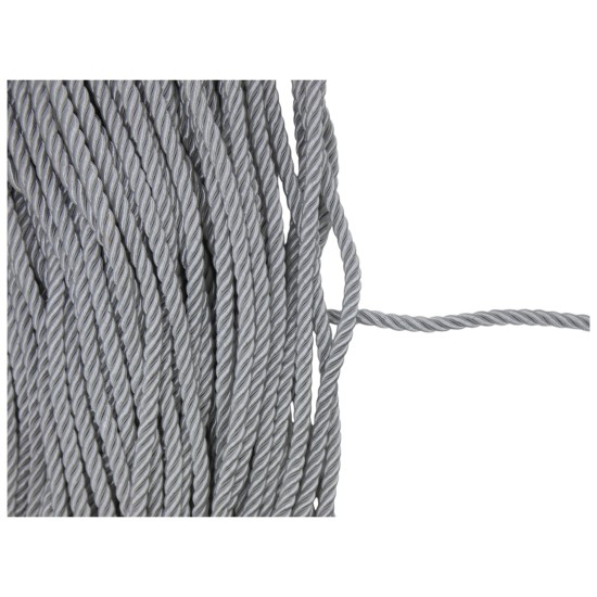 Κορδόνια ρεγιόν ασημί 6mm ()