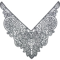 Γωνία λασέ ασημί 40 cm ( ΖΕΥΓΑΡΙ )