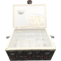 Κουτί ραπτικής φλοράλ 30.5 x 23 x 16 cm