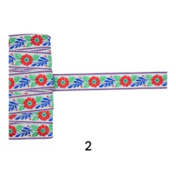 Κορδέλα υφασμάτινη φλοράλ σε 2 χρώματα 2cm Κορδέλα υφασμάτινη φλοράλ σε 2 χρώματα 2cm