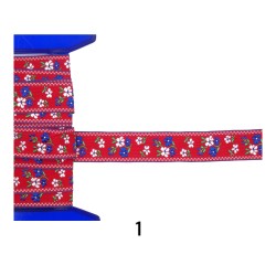 Κορδέλα υφασμάτινη φλοραλ σε 3 χρώματα 