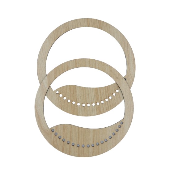 Ξύλινα χερούλια για Τσάντες 15 cm ()