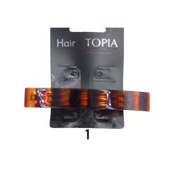 Κλασική μπαρέτα κλιπ σε καφέ και μαύρο