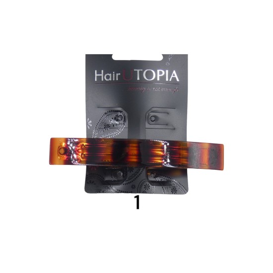 Κλασική μπαρέτα κλιπ σε καφέ και μαύρο ()