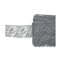 Δαντέλα λασέ ασημι 6.5cm Δαντέλα λασέ ασημι 6.5cm
