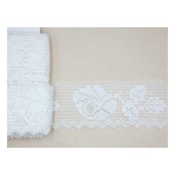 Λευκή βαμβακερή δαντέλα 10cm