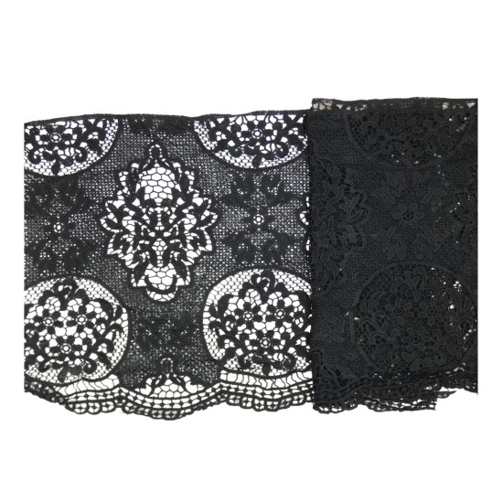 Δαντέλα κυπούρ  33cm σε μαυρο ()