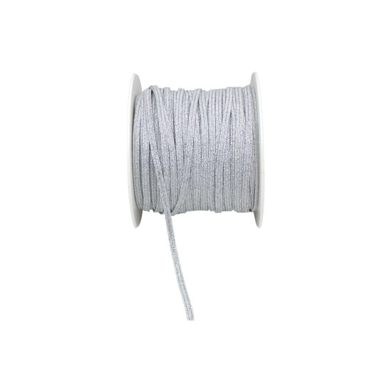 Λάστιχο μεταλιζε στενό ασημι ()