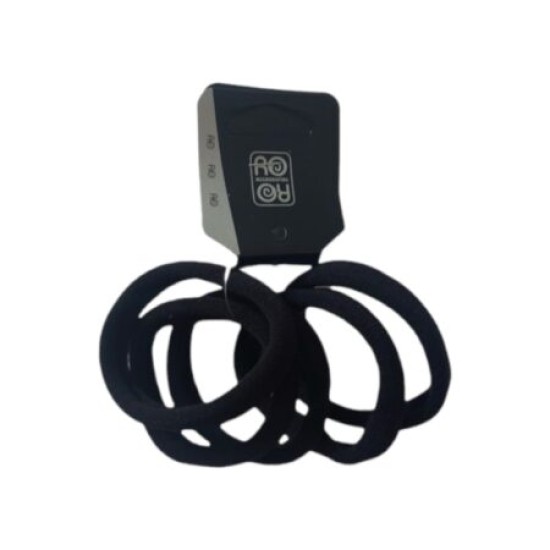 Λαστιχάκια Μαλλιών Γυναικεία λεπτά (0.5cm) μαύρα 6τμχ ()