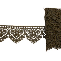 Λασέ Μηχανής μέτρου χρυσό σκούρο 8cm