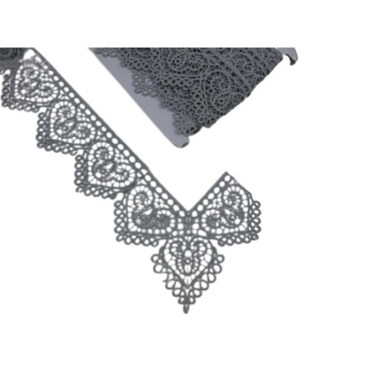 Λασέ Μηχανής μέτρου καρδια ασημί 12 cm ()