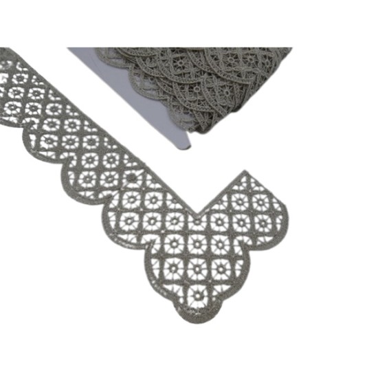 Λασέ μήχανης ασημί 8 cm ()