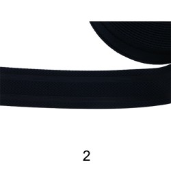 Λάστιχο σαγρέ μαύρο και σκούρο μπλε 5 cm