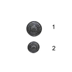 Μεταλλικό μικρό ανάγλυφο κουμπί σε 2 μεγεθη 