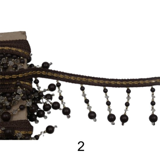 Κρόσσι με χάντρες και πέρλες σε 6 χρώματα 8cm  (111465)
