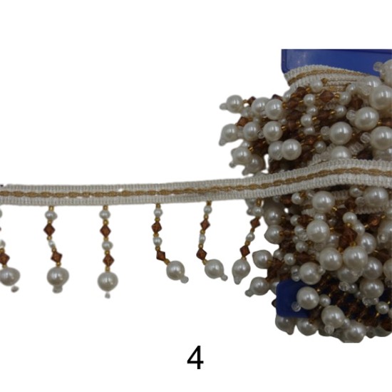 Κρόσσι με χάντρες και πέρλες σε 6 χρώματα 8cm  (111467)