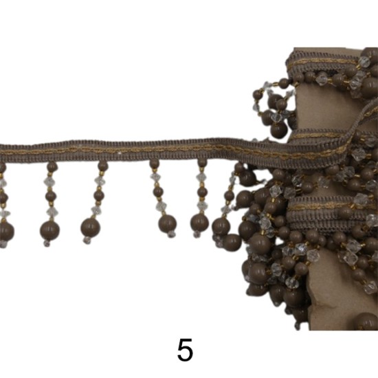 Κρόσσι με χάντρες και πέρλες σε 6 χρώματα 8cm  (111468)