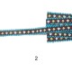 Τρέσα υφασμάτινη φλοραλ μποχο σε 7 χρώματα  1 cm   ()