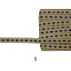 Τρέσα υφασμάτινη φλοραλ μποχο σε 7 χρώματα  1 cm   (109048)