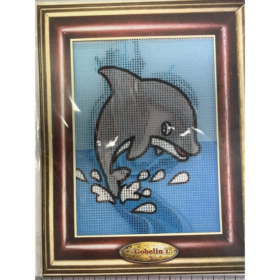 Kit πινακάκι σχέδιο δελφινάκι 20 x 25 cm ()
