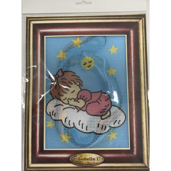 Kit πινακάκι σχέδιο κοριτσάκι 20 x 25 cm ()