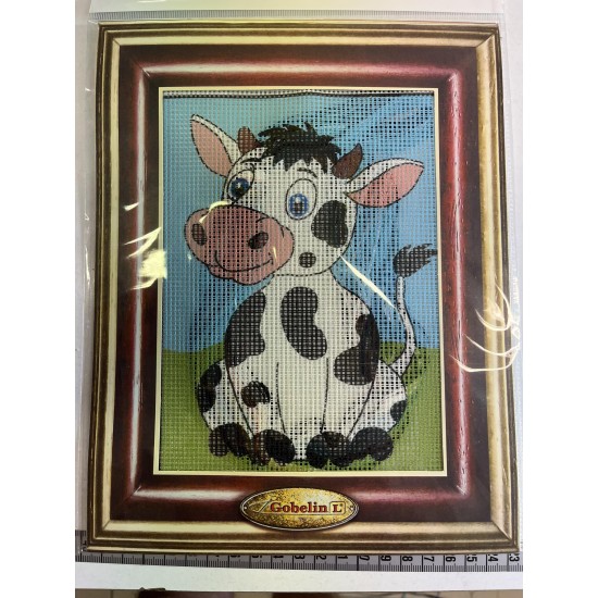 Kit πινακάκι σχέδιο αγελαδίτσα 20 x 25 cm ()