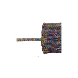 Τρέσα θερμοκολλητική με πε΄ρλες και στράς σε 3 χρώματα  1 cm