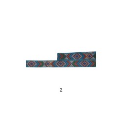 Τρέσα θερμοκολλητική με χάντρες και στράς σε 2 σχεδια 2 cm