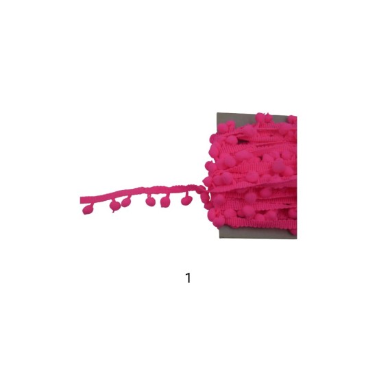 Τρέσα με Πον Πον 2cm σε 18 χρώματα  ()