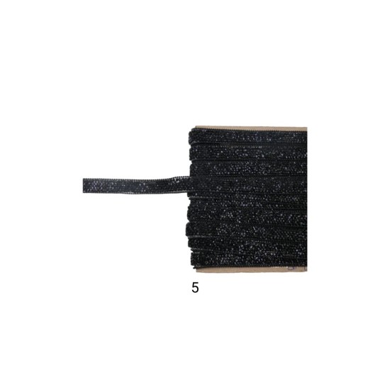 Τρέσα θερμοκολλητική με στράς σε 5 χρώματα 1,5 cm (96406)