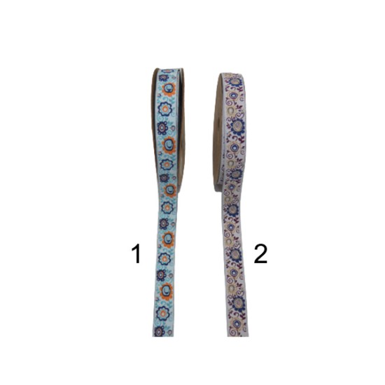 Κορδέλα κεντημένη με βελονιές 1,5 cm σε 2 χρώματα ()