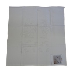 Πικέ πάνα στρουμφάκια 0,90 x 0,90 m Ανθέμιο Πικέ πάνα στρουμφάκια 0,90 x 0,90 m Ανθέμιο