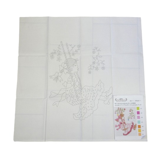 ΣΤΑΜΠΩΤΟ ΚΟΥΒΕΡΤΑΚΙ 0,90 Χ 0,90 ΝΟ7 ΑΝΘΕΜΙΟ ()