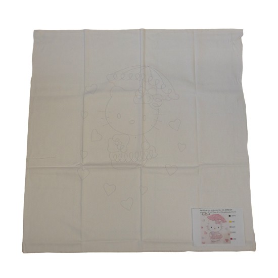 Πικέ πάνα σταμπωτή σχέδιο hello kitty 0,90 x 0,90 m Ανθέμιο ()