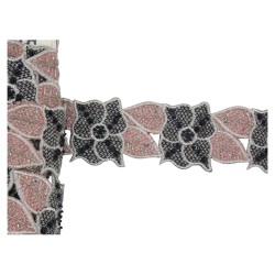 Τρέσα κεντημένη με χάντρες και παγιέτες 7cm