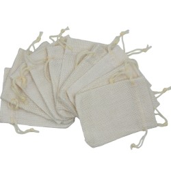 Πουγκάκια από Λίνο σε εκρού 10 τμχ Πουγκάκια από Λίνο σε εκρού 10 τμχ