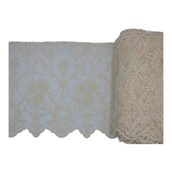 Δαντέλα γαλλική σαντιγί σε χρώμα εκρού 22,5 cm  ()