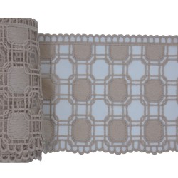 Δαντέλα γαλλική σαντιγί σε χρώμα μπεζ 15 cm 