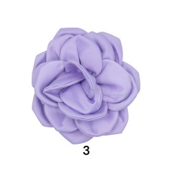 Μπουτονιέρα σατεν σε 2 χρώματα σε σχήμα λουλουδιού 3D με καρφίτσα 21.5cm