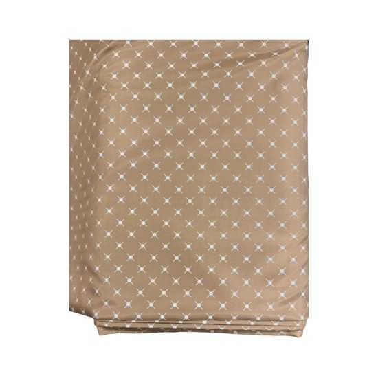 Polyester φόδρα σε μπεζ χρώμα με μοτίβο Φ- 1,5 μ ()