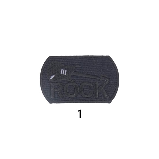 Θερμοκολλητικό μοτιφ rock σε 2 χρώματα 7.5x4.5 cm ()