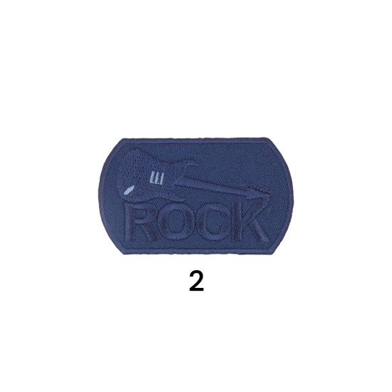 Θερμοκολλητικό μοτιφ rock σε 2 χρώματα 7.5x4.5 cm (105523)