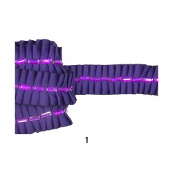 Τρέσα πλισέ με πέτρα στο κέντρο σε 3 χρώματα 5 cm