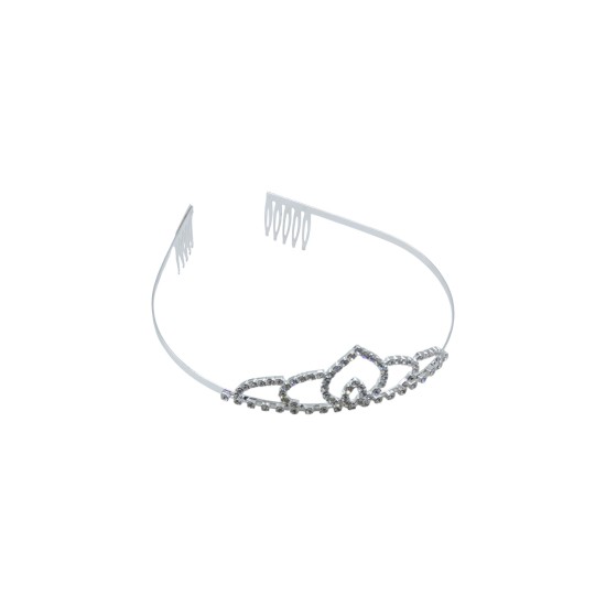 Ασημένια μεταλλική στρας στέκα σε σχέδιο στέμματος () Ασημένια μεταλλική στρας στέκα σε σχέδιο στέμματος ()