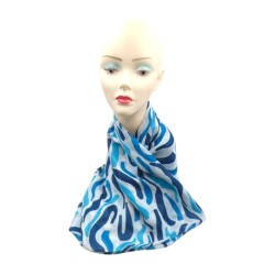 Φουλάρι εμπριμέ μπλε 1,90 x 0.90