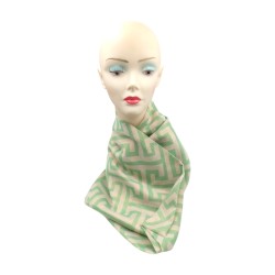 Φουλάρι με μοτίβο και χρυσοκλωστή σε πράσινο χρώμα 1,90 x 0.90