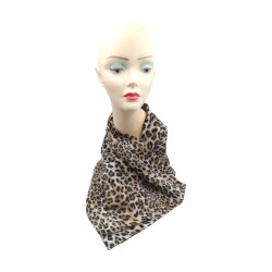 Φουλάρι Λεοπάρ Καφέ 1,90 x 0.90